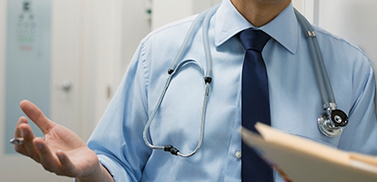 A close-up of an AHN primary care doctor.